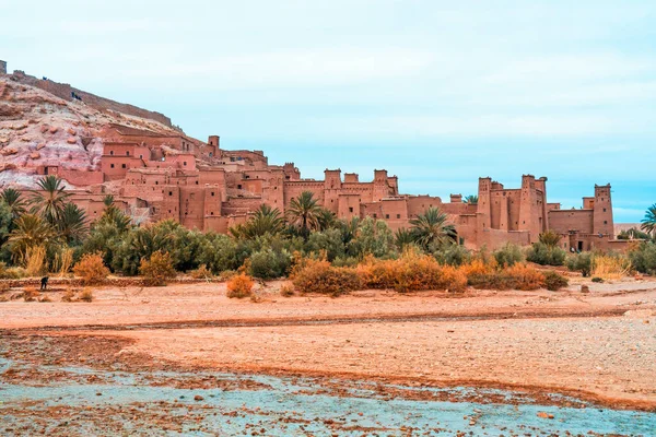 Ciudad Con Arquitectura Tradicional Desierto Marocco — Foto de Stock