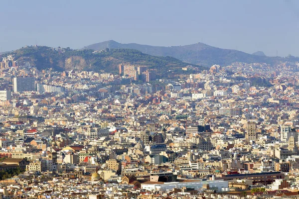 Vista Aérea Barcelona Colina — Fotografia de Stock