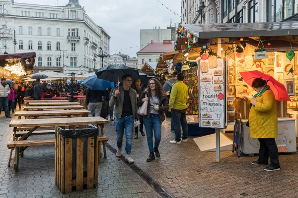 Mnichov Německo Března 2018 Viktualienmarkt Při Západu Slunce Denní Trh — Stock fotografie