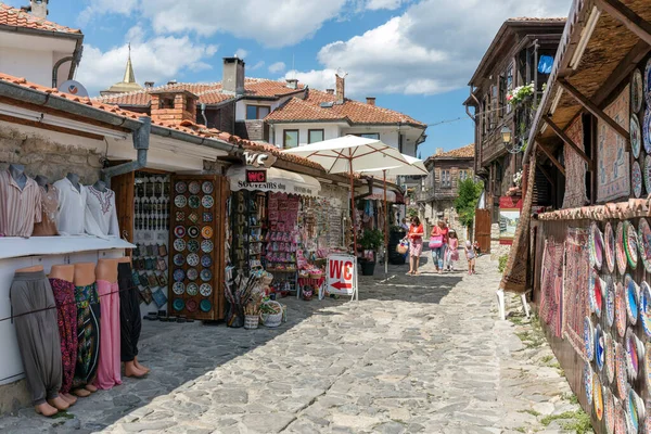 Nessebar Bulgaria Luglio 2016 Persone Nel Centro Storico Sito Parte — Foto Stock
