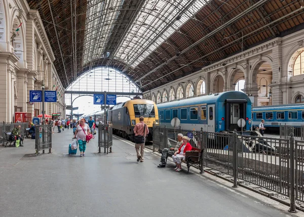 Budapest Hungria Junho 2016 Interior Estação Keleti Budapeste Keleti Estação — Fotografia de Stock