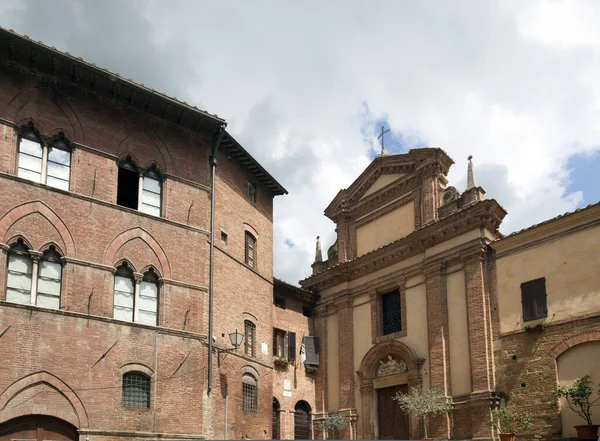 Vista Cidade Velha Siena Itália — Fotografia de Stock