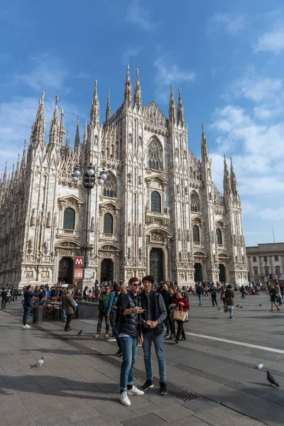 Fachada Catedral Santa Maria Del Fiore Milão Itália — Fotografia de Stock