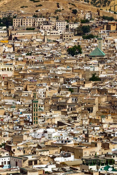 Letecký Pohled Město Fes Morocco — Stock fotografie