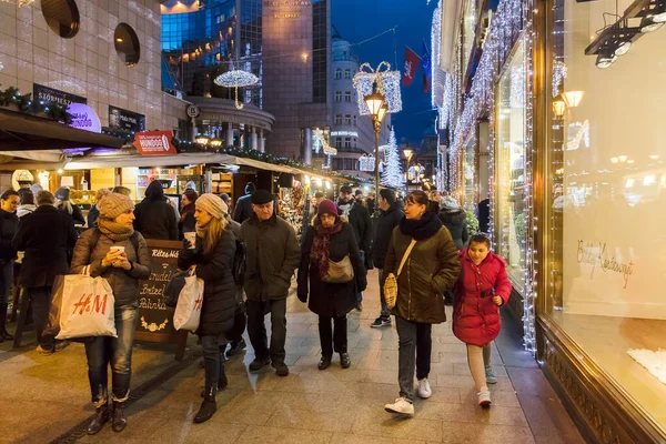 Mercado Navidad Ciudad Europea — Foto de Stock