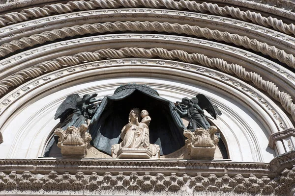 Detail Der Fassade Der Kathedrale Von George Der Stadt Barcelona — Stockfoto