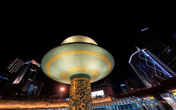 Monument Asian City Night — Stock Photo, Image