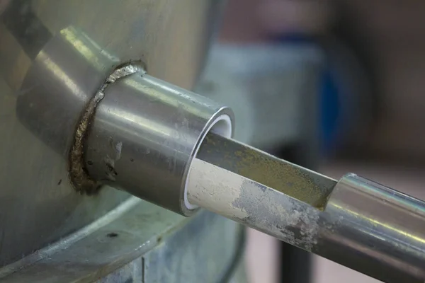 stock image close up of a steel pipe