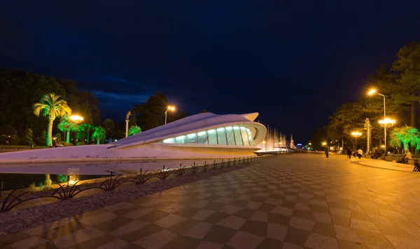 Batumi Georgia Oktober 2014 Het Stadscentrum Nachts Batumi Met Een — Stockfoto