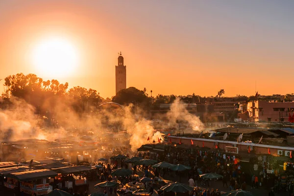 Aerial View Marrakesh Sunset Morocco — Stock Photo, Image