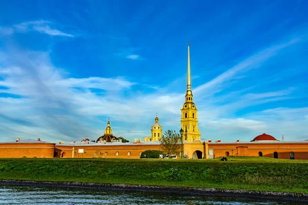 Widok Twierdzę Piotra Pawła Petersburgu Rosja — Zdjęcie stockowe