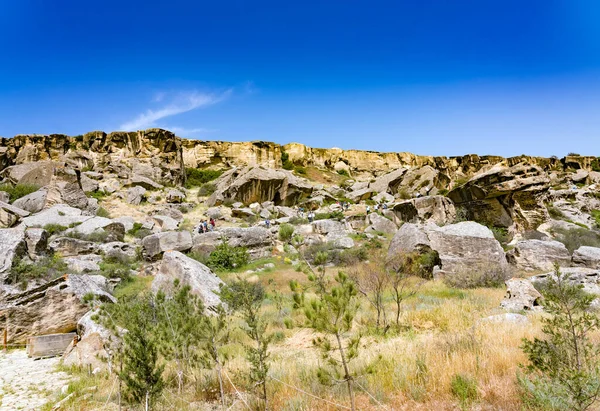 Kőképződmények Gobustan Nemzeti Parkban Azerbajdzsánban — Stock Fotó