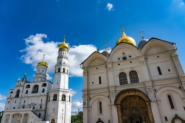 Arany Kupolák Feltételezés Katedrális Város Kazán — Stock Fotó