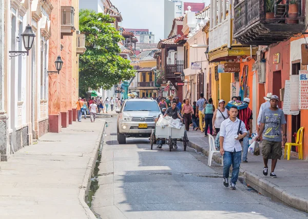 2015 Cartagena Colombia October 2015 Unidentified People Cartagena 콜롬비아에서 번째로 — 스톡 사진