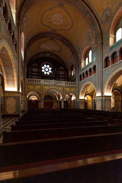 Interior Antigua Iglesia Cristiana Szeged Hungría — Foto de Stock