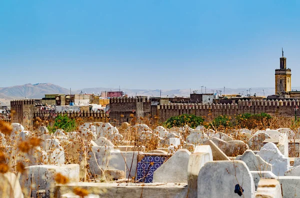 Fez Marruecos Julio 2014 Cementerio Fuera Las Murallas Fez Marruecos — Foto de Stock