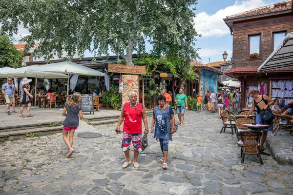 Nessebar Bulgaria Julio 2016 Personas Casco Antiguo Sitio Forma Parte —  Fotos de Stock