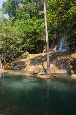 Hırvatistan 'daki Plitvice Ulusal Parkı' nda Şelale