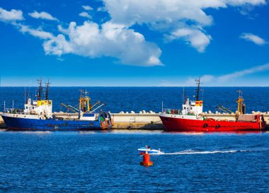 Bulgaristan 'ın Nessebar kentinde balıkçı tekneleri