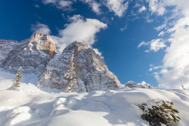 İsviçre Alplerindeki dağların manzarası