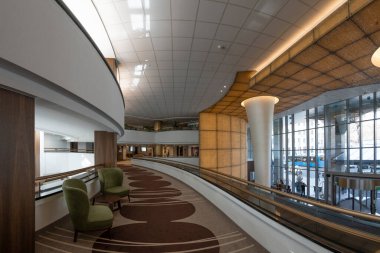 Budapeşte, Macaristan - 10 Nisan 2018: Budapeşte 'de 5 yıldızlı lüks bir otel olan Corvinus Kempinski Oteli 