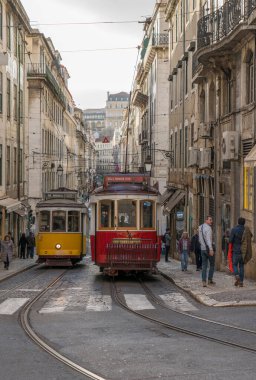 Lizbon, Portekiz 'de tramvay