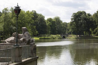 aranjuez, Madrid, İspanya 'daki parkın manzarası