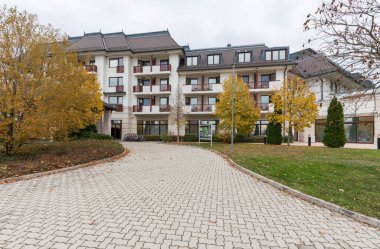 Parktaki eski şehir manzarası