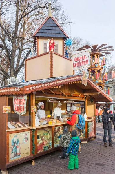 Munique Alemanha Março 2018 Viktualienmarkt Pôr Sol Mercado Alimentar Diário — Fotografia de Stock