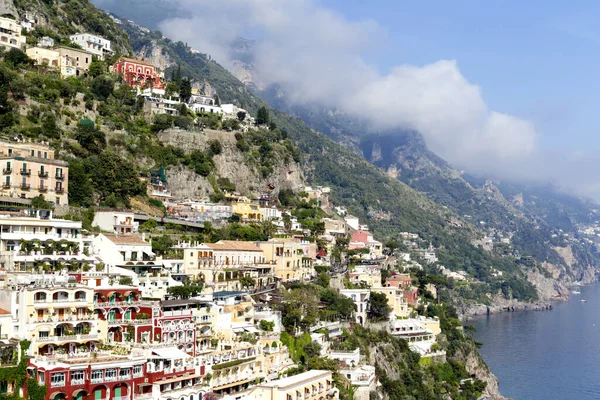 Widok Wybrzeże Amalfi Włoszech — Zdjęcie stockowe