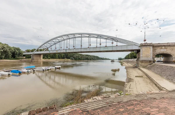 Bro Över Floden Staden Riga — Stockfoto