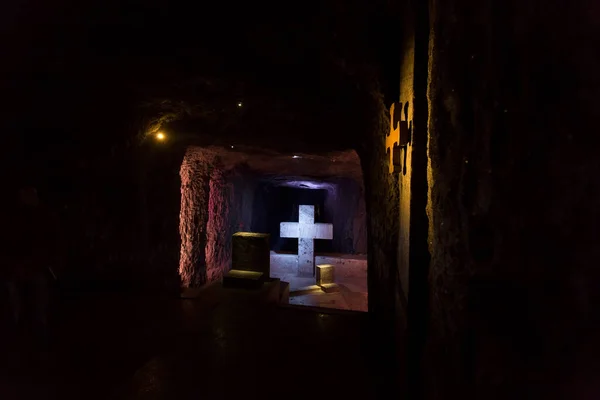 Zipaquira Colombia October 2015 Chapel Underground Salt Cathedral Zipaquira Built — Stock Photo, Image