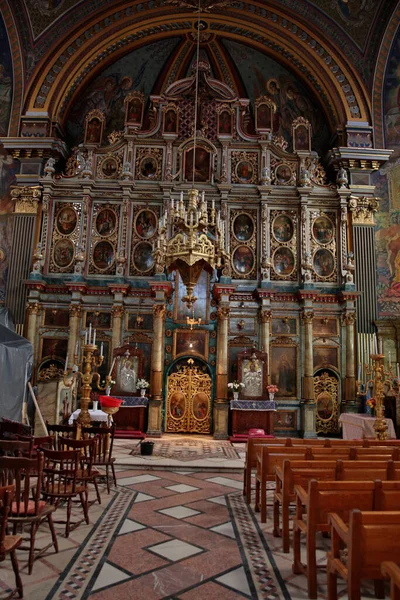 Interior Igreja São Jorge Catedral Santa Cruz Altar — Fotografia de Stock