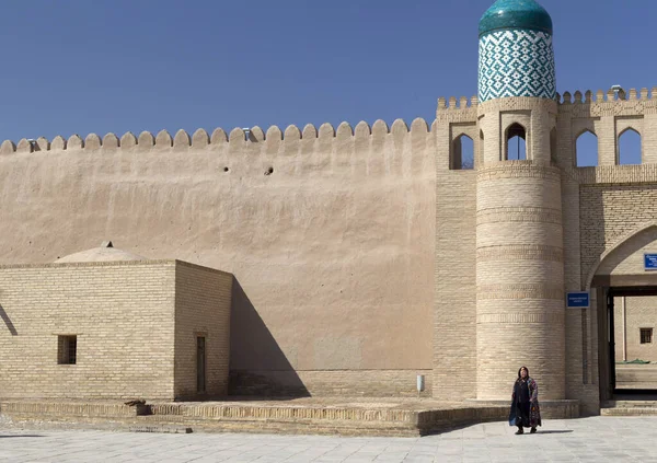 Minaret Náboženství Mešitě Oman Muscat Staré Obraně — Stock fotografie