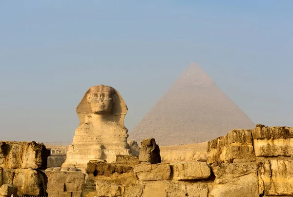 Sfinge Nella Valle Giza Cairo Egitto — Foto Stock