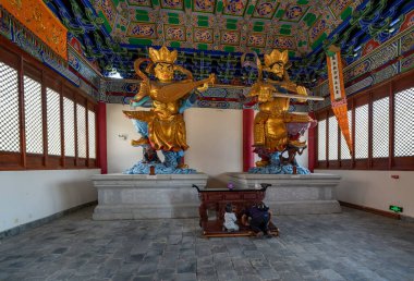 Asya 'daki Budist tapınağının içinde.