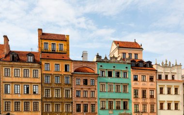 İsveç 'teki Stockholm şehrindeki eski binalar.