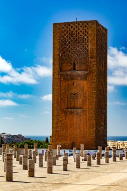 minaret and religion in morocco africa old mosque abstract background