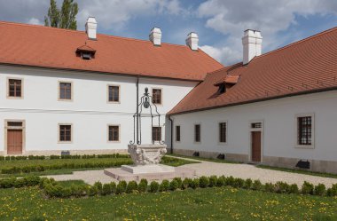 Vilnius, Litvanya 'daki tarihi binanın manzarası