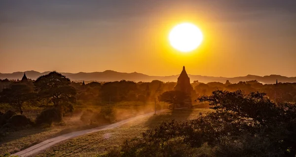 Sunset Bagan Myanmar — Stock Photo, Image