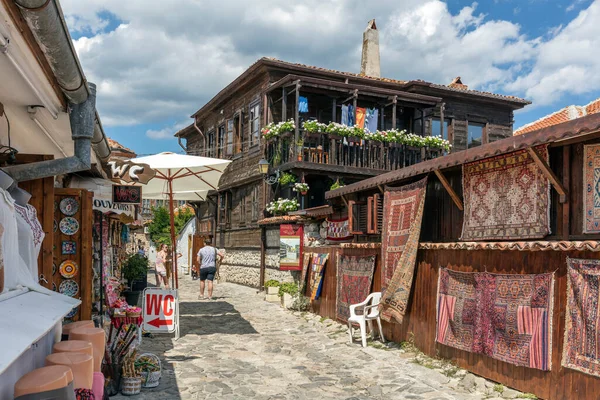 Nessebar Bulgaria Luglio 2016 Persone Nel Centro Storico Sito Parte — Foto Stock