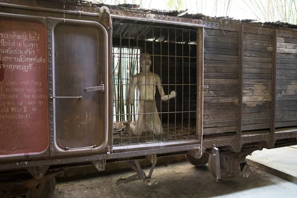 Estatua Del Hombre Tren Tailandia — Foto de Stock