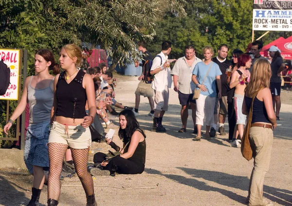 Group People Having Fun Park — Stock Photo, Image