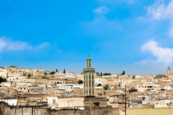 Vista Panorâmica Centro Fez Fes Marrocos — Fotografia de Stock