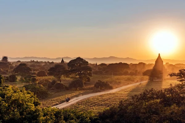 Sonnenuntergang Bagan Myanmar — Stockfoto