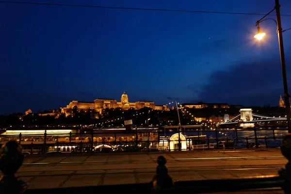 Night View City Budapest Magyarország — Stock Fotó