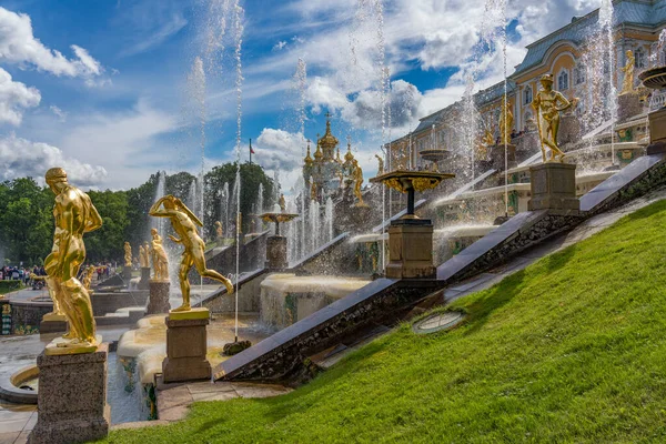 Petersburg Russland August 2018 Das Gelände Von Schloss Peterhof Unesco — Stockfoto