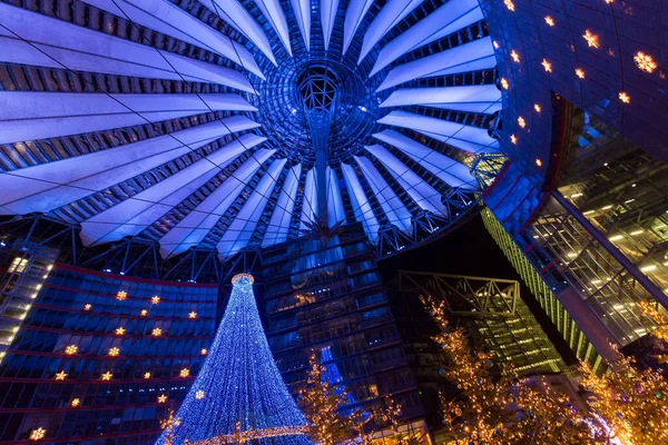 Berlin Deutschland Dezember 2014 Das Weihnachtlich Dekorierte Sony Center Potsdamer — Stockfoto