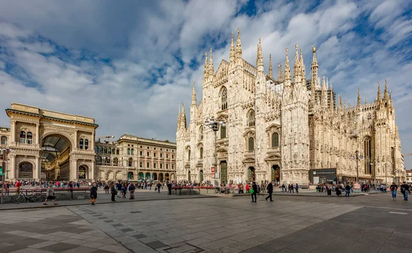 Vista Famoso Duomo Milão Itália — Fotografia de Stock