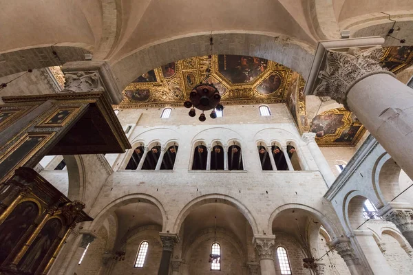 Bari Itália Junho 2017 Interior Basílica São Nicolau Construída Entre — Fotografia de Stock